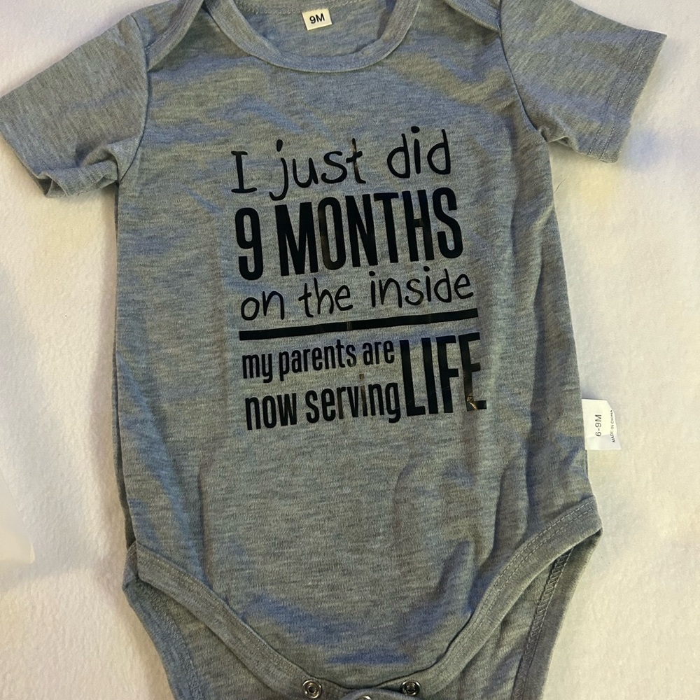 Gray Baby Bodysuit